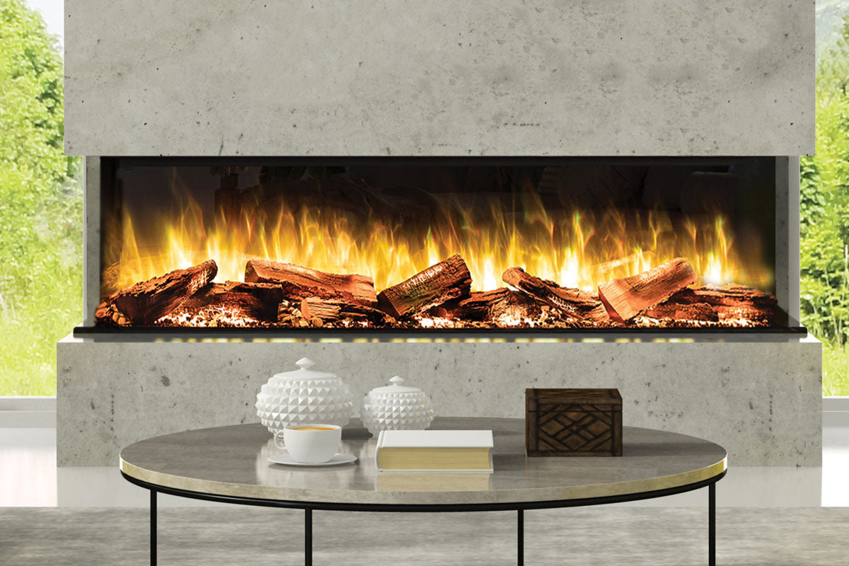 Flamerite e-FX 72 Linear Multi-Side View Built-In Electric Fireplace (e-FX 1800)