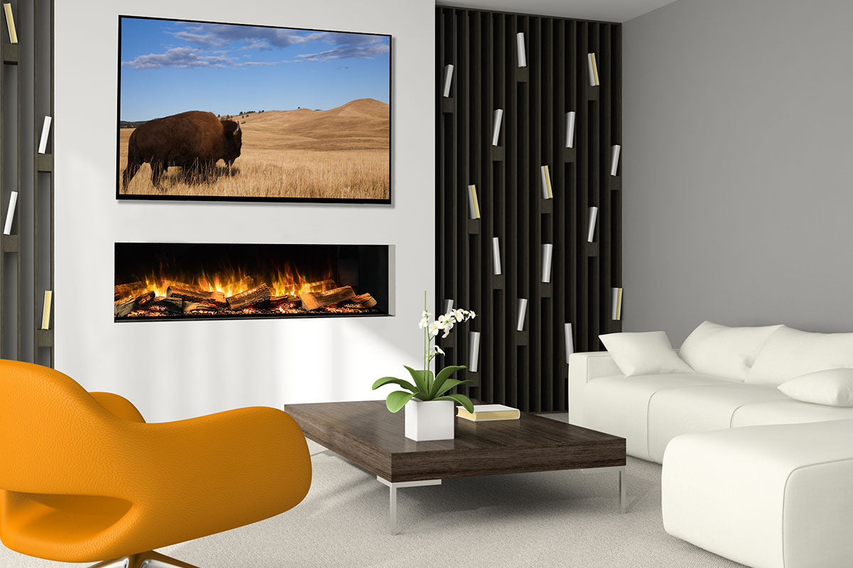 Flamerite e-FX 72 Linear Multi-Side View Built-In Electric Fireplace (e-FX 1800)
