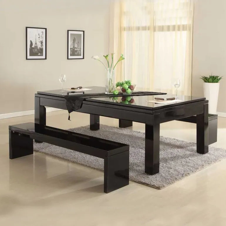 White Billiards Alpha Luxury Dining Top Pool Table