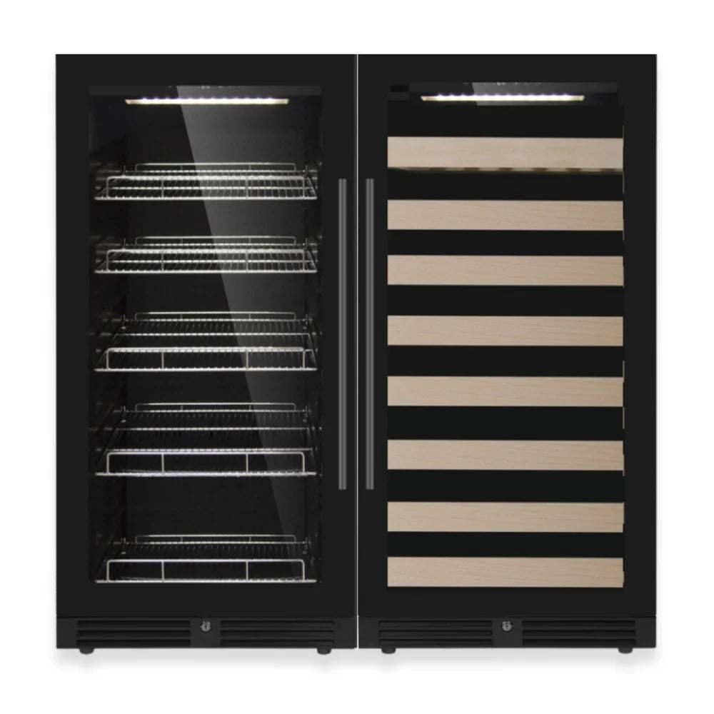 KingsBottle 47″ Upright Dual-Zone Wine & Beverage Refrigerator