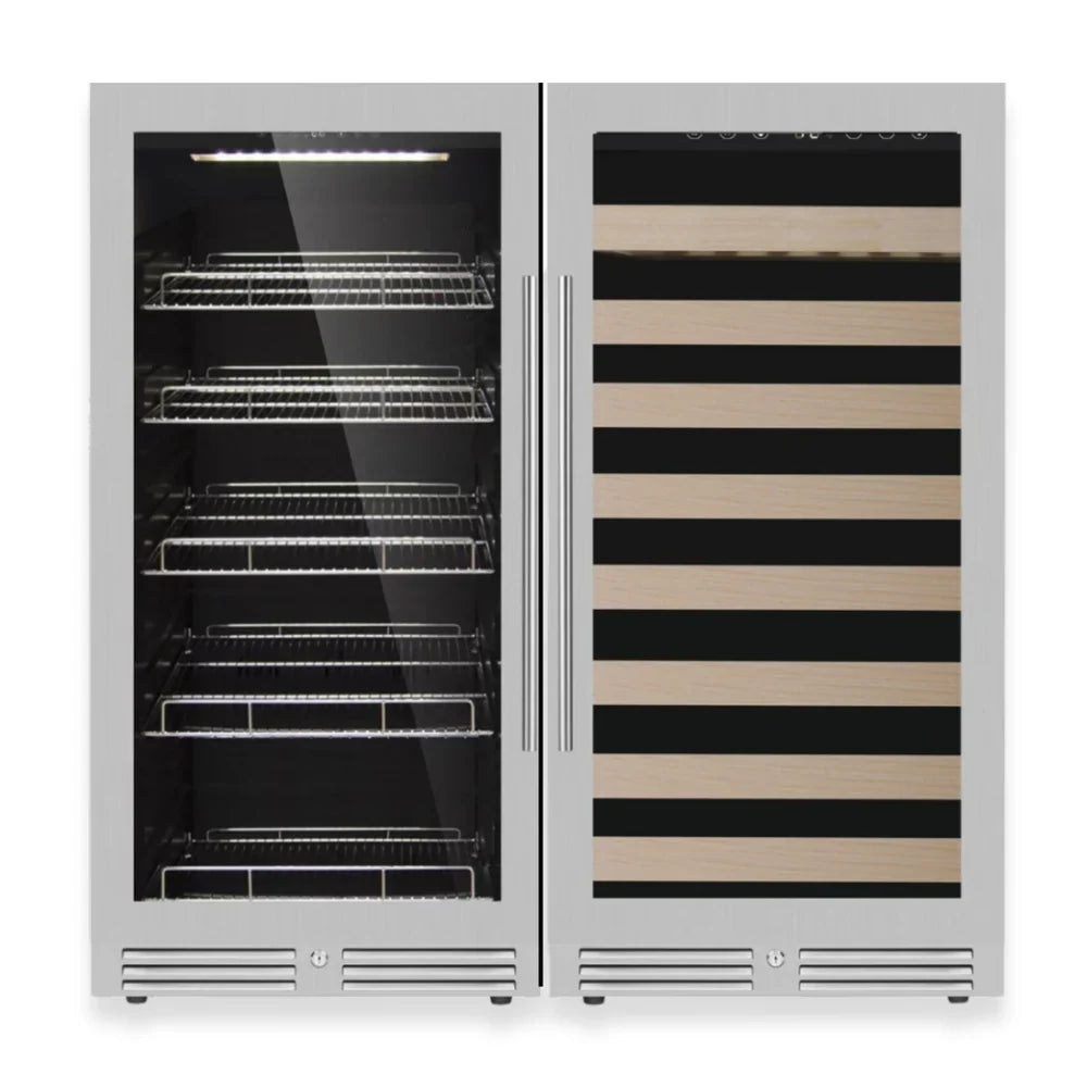 KingsBottle 47″ Upright Dual-Zone Wine & Beverage Refrigerator