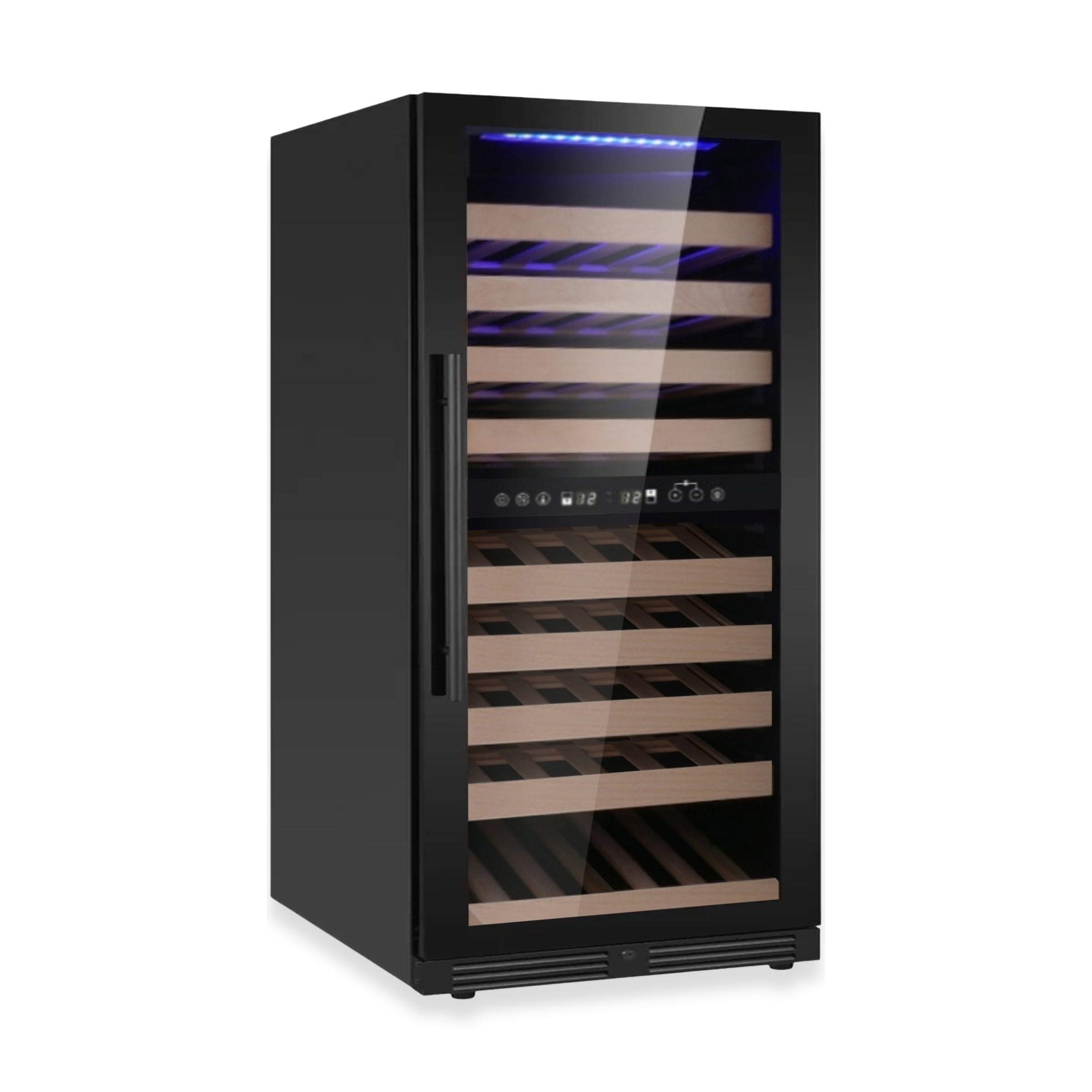 KingsBottle 47‑Inch Dual‑Zone Wine Cooler with Low‑E Glass Door