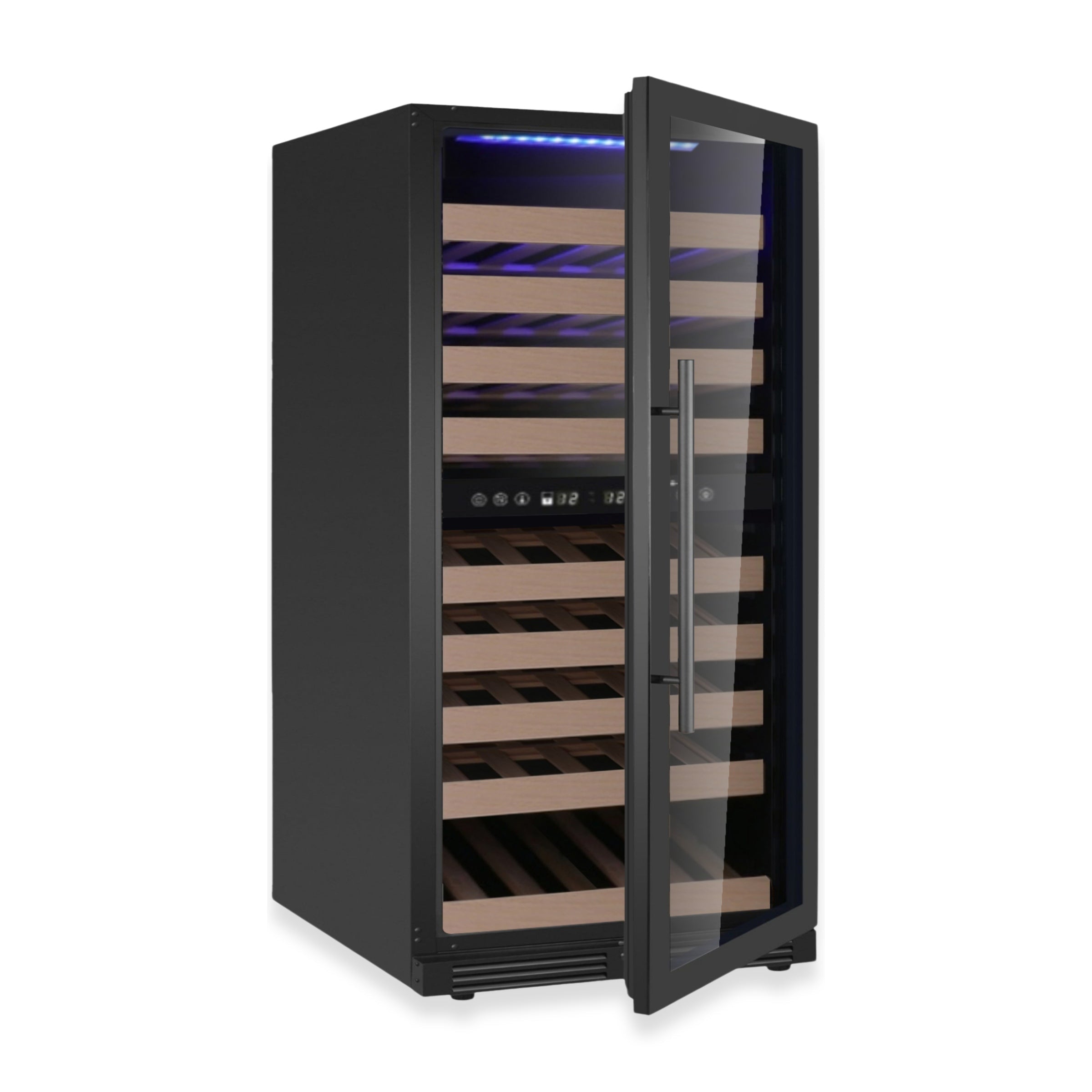 KingsBottle 47‑Inch Dual‑Zone Wine Cooler with Low‑E Glass Door