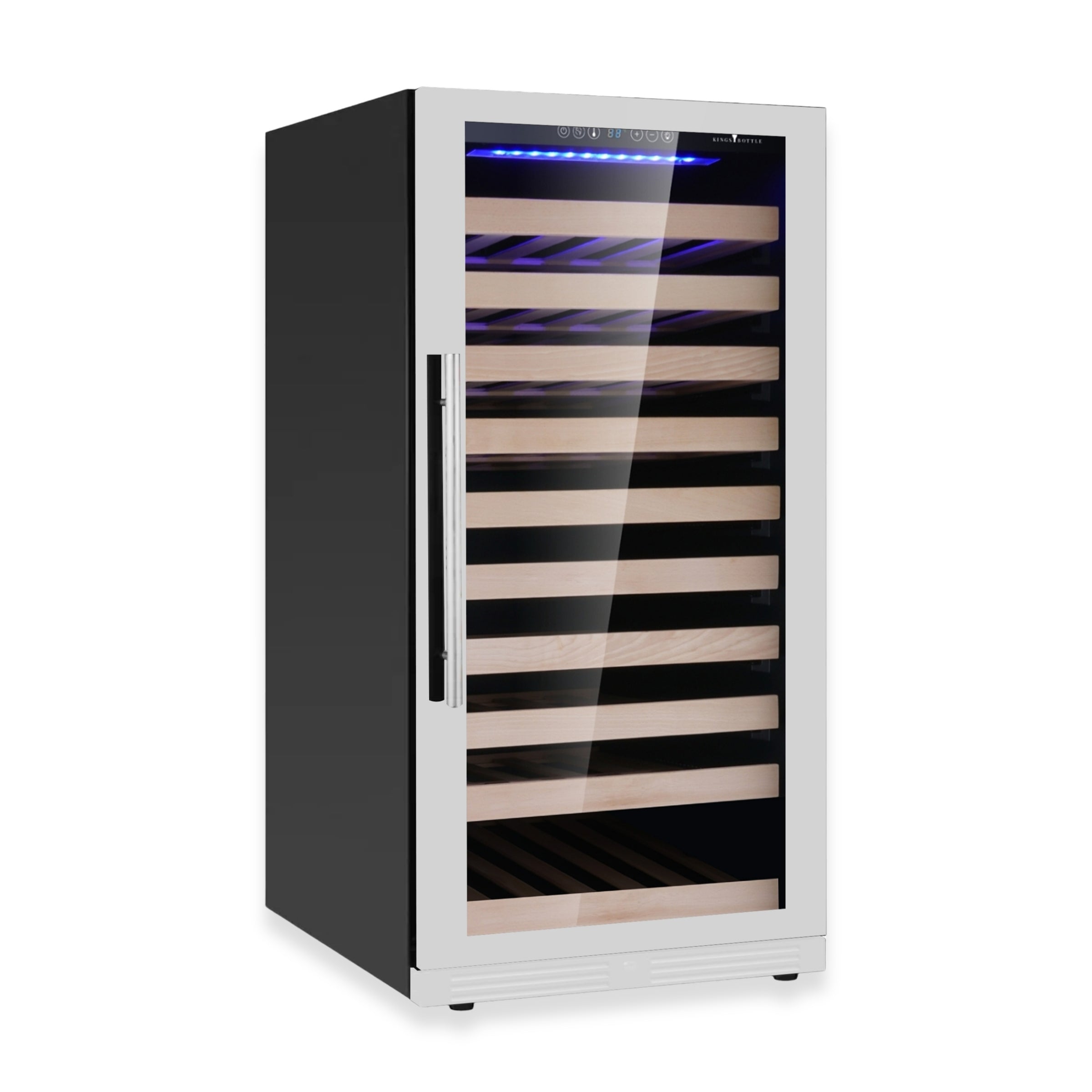 KingsBottle 47‑Inch Height Single‑Zone Wine Cooler with Low‑E Glass Door
