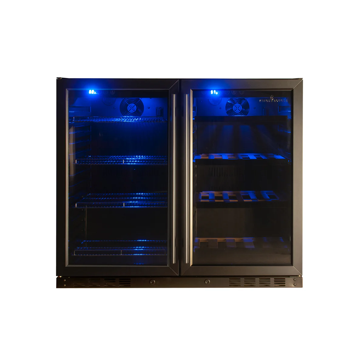 KingsBottle 39″ Under‑Counter Wine & Beer Fridge Combo