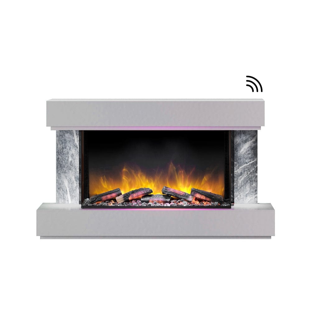 Flamerite Fires Milan Electric Fireplace with Floating Mantel