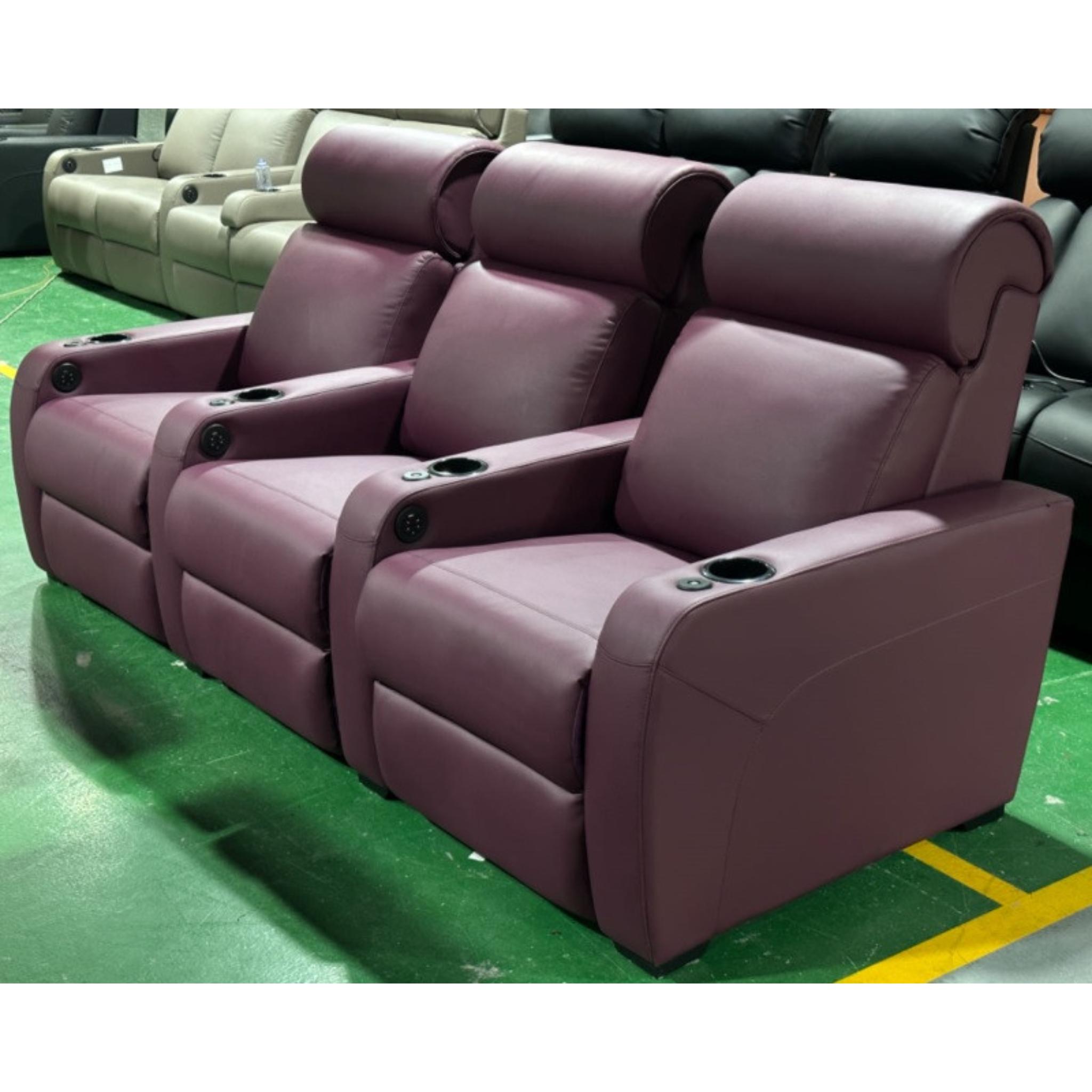 Linsen Seating LS-804 Leather Recliner Theater Seating –  (VIP Cinema Series)