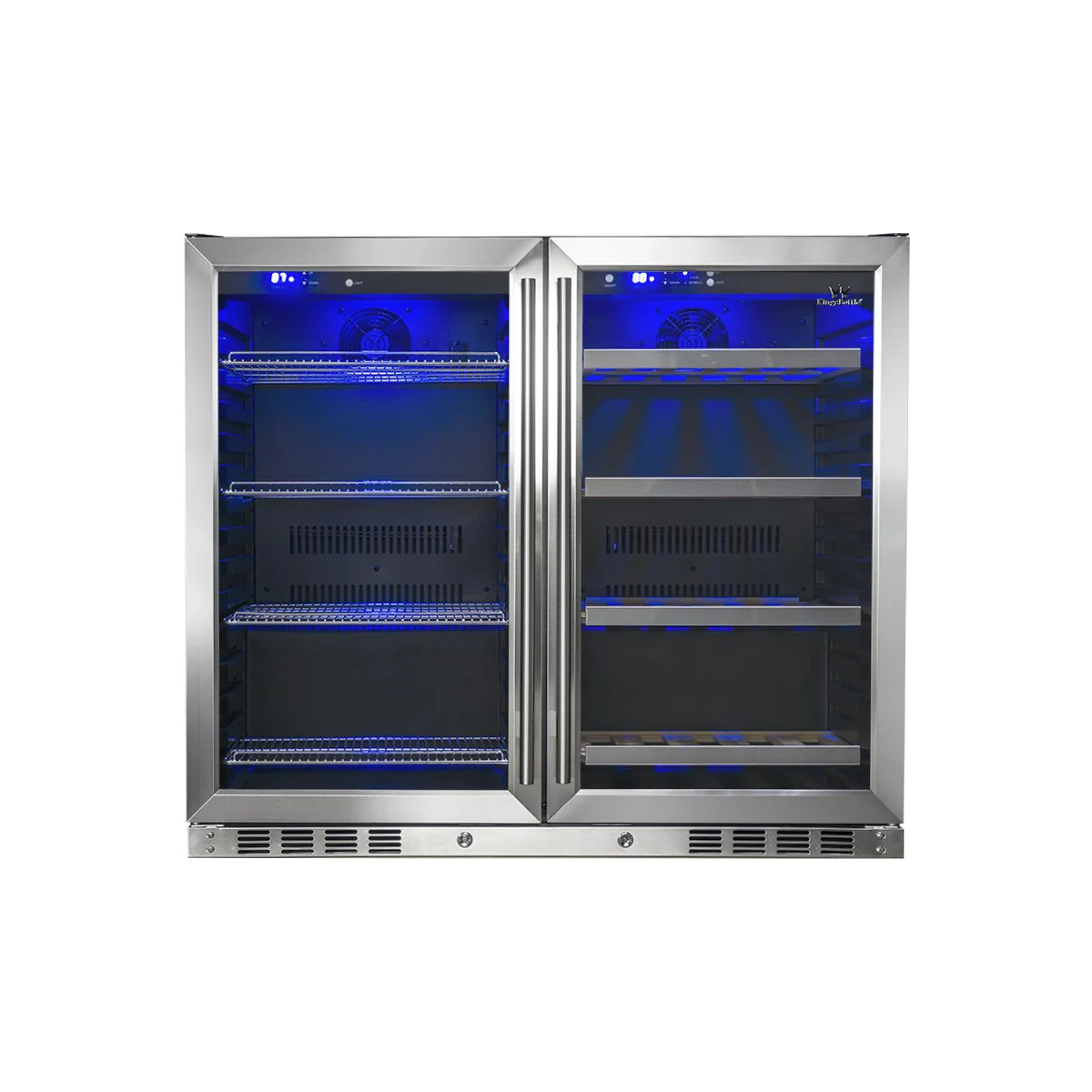 KingsBottle 39″ Under‑Counter Wine & Beer Fridge Combo