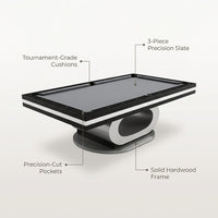 White Billiards Sierra Modern Pool Table — Lifestyle