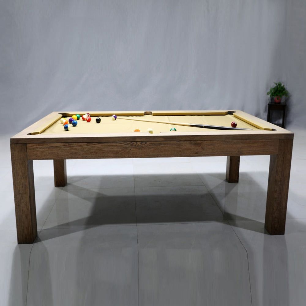 White Billiards Alpha Luxury Dining Top Pool Table