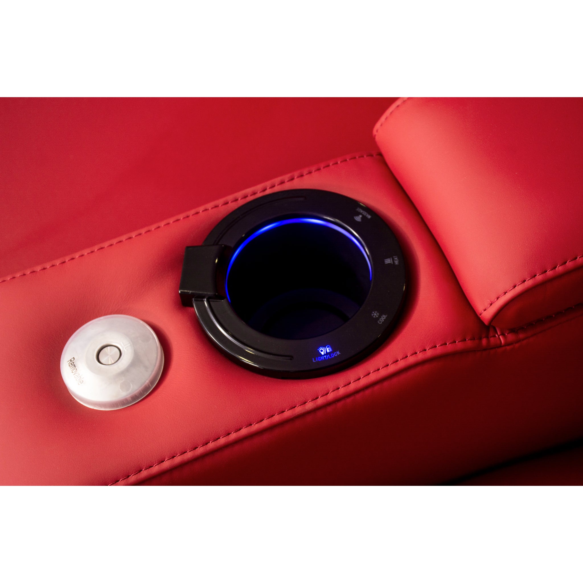 Linsen Seating LS-6102 Red Leather Electric Theater Recliner