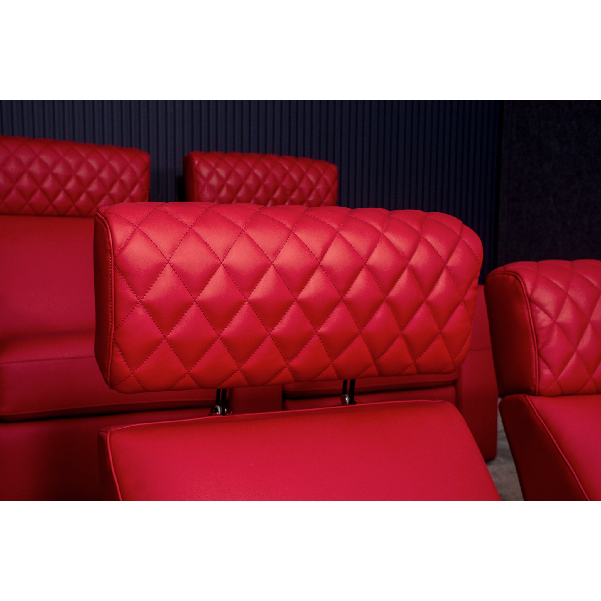 Linsen Seating LS-6102 Red Leather Electric Theater Recliner