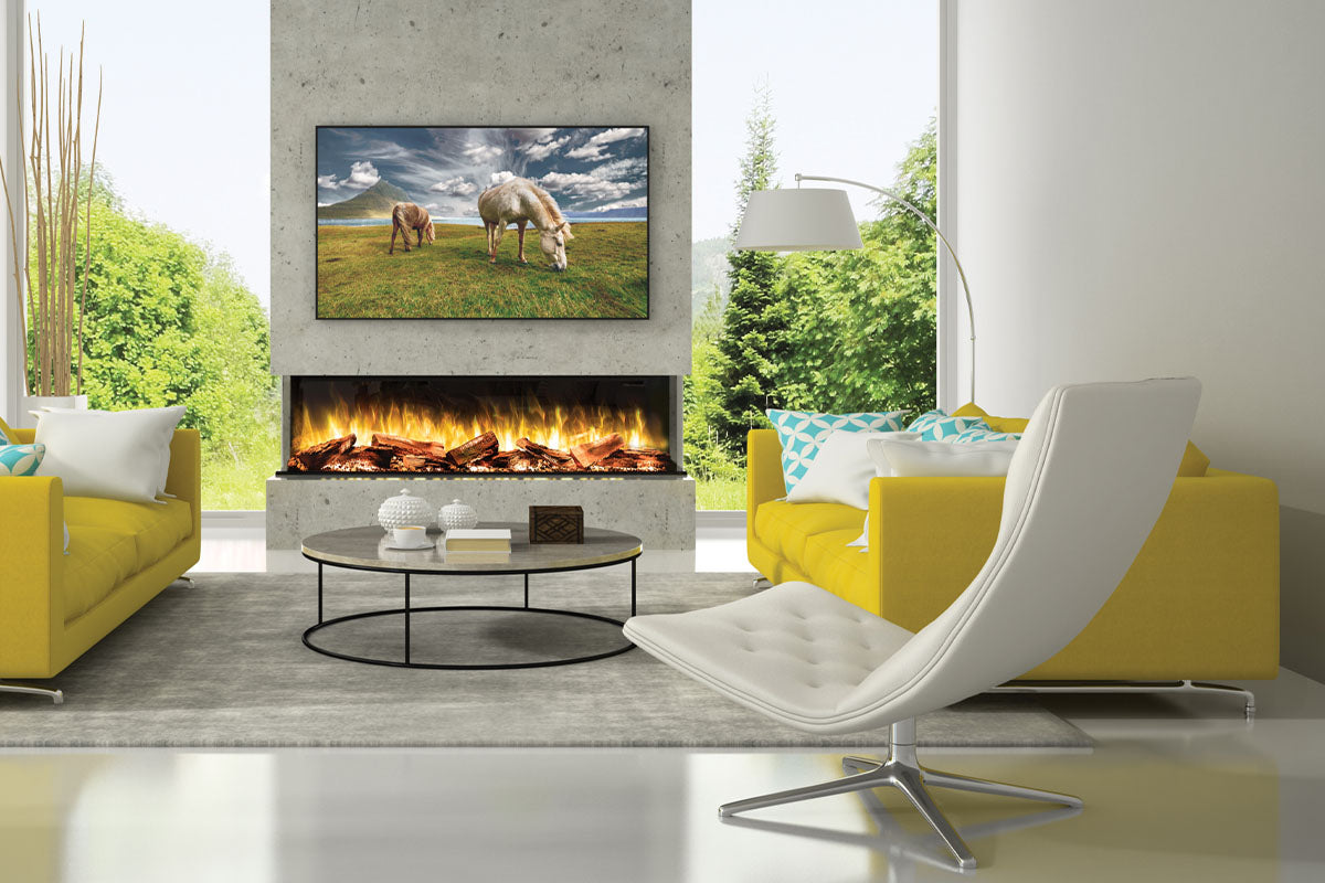 Flamerite e-FX 72 Linear Multi-Side View Built-In Electric Fireplace (e-FX 1800)