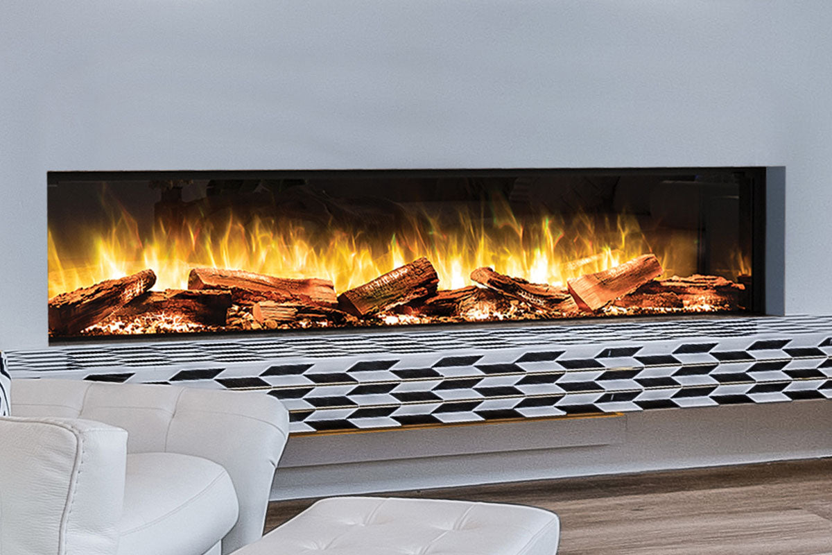 Flamerite e-FX 72 Linear Multi-Side View Built-In Electric Fireplace (e-FX 1800)