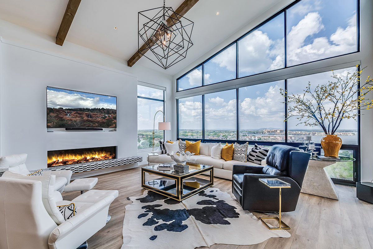 Flamerite e-FX 72 Linear Multi-Side View Built-In Electric Fireplace (e-FX 1800)