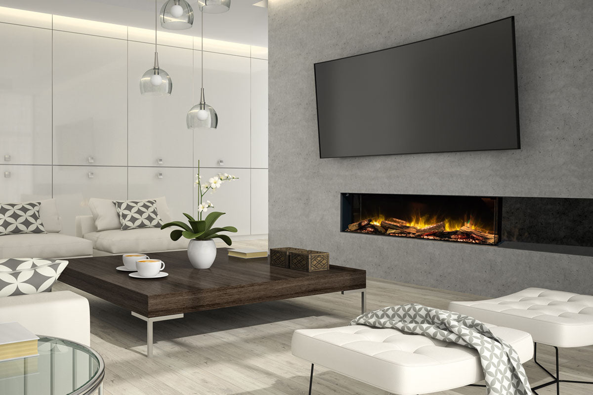 Flamerite e-FX 52 Linear Multi-Side View Built-In Electric Fireplace (e-FX 1300)