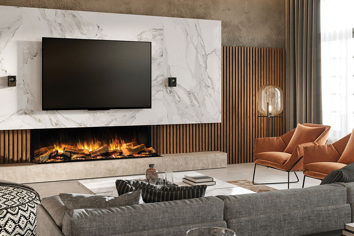 Flamerite e-FX 60 Linear Multi-Side View Built-In Electric Fireplace (e-FX 1500)