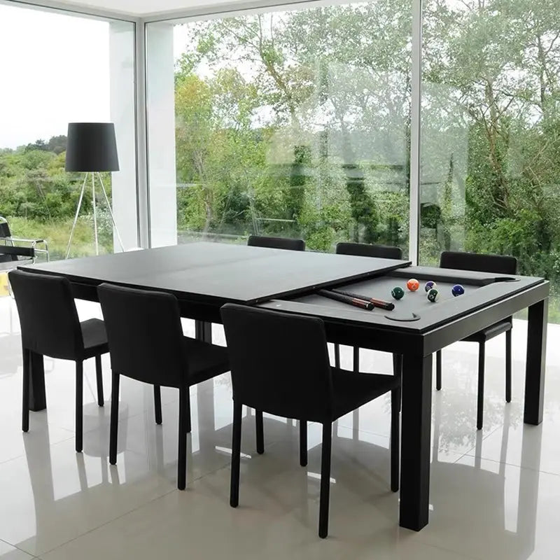 White Billiards Alpha Luxury Dining Top Pool Table