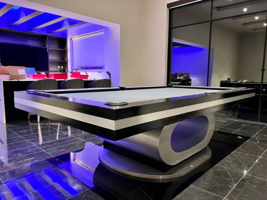 White Billiards Sierra Modern Pool Table