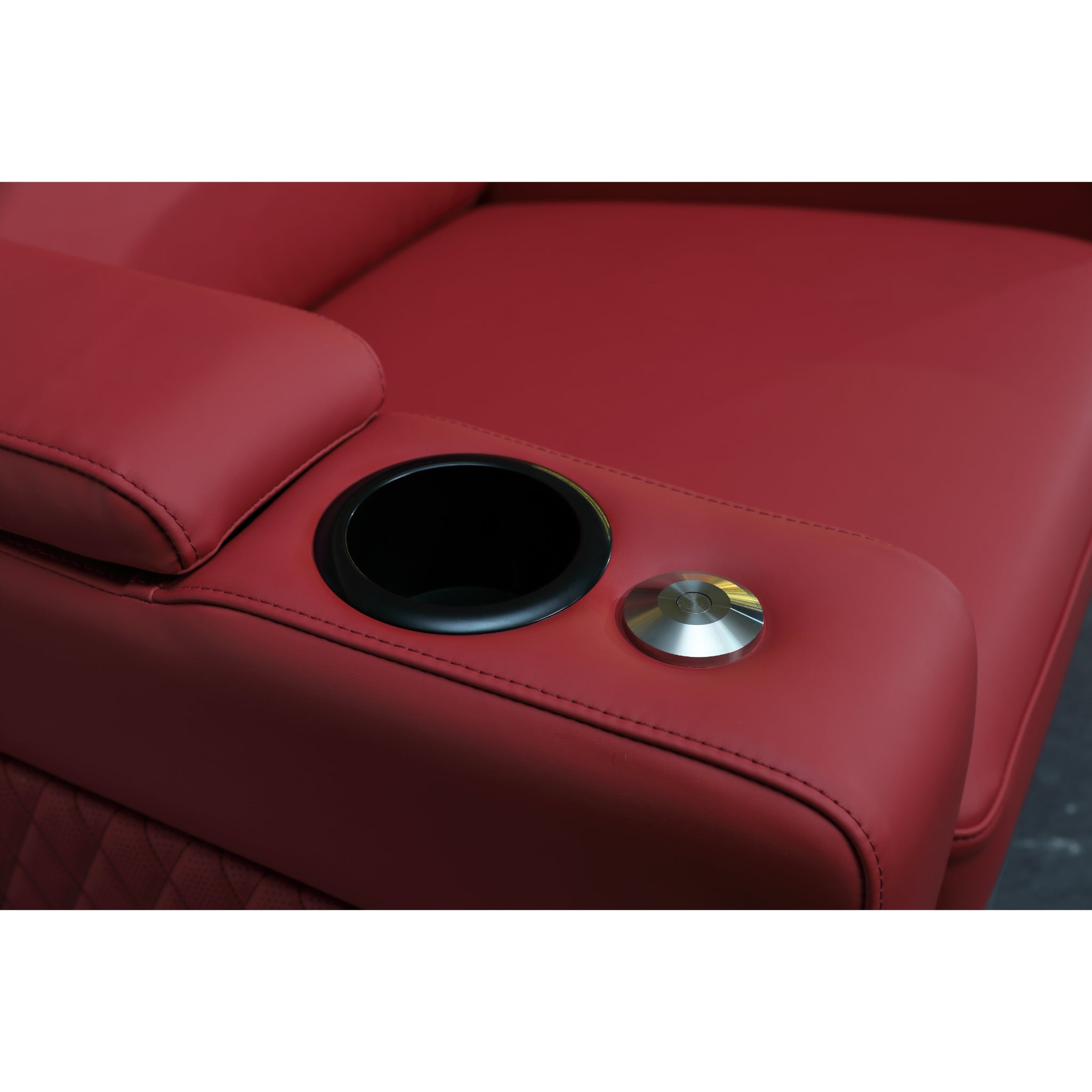 Linsen Seating LS-6102 Red Leather Electric Theater Recliner