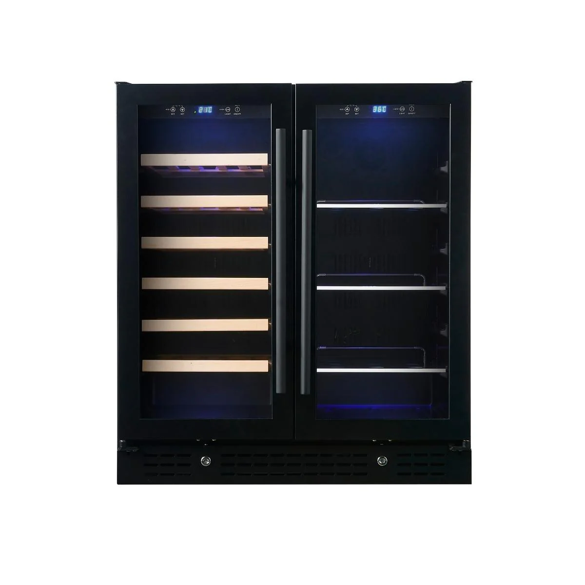 KingsBottle 30" Beer & Wine Cooler Combo – Dual Zone, Low-E Glass Door
