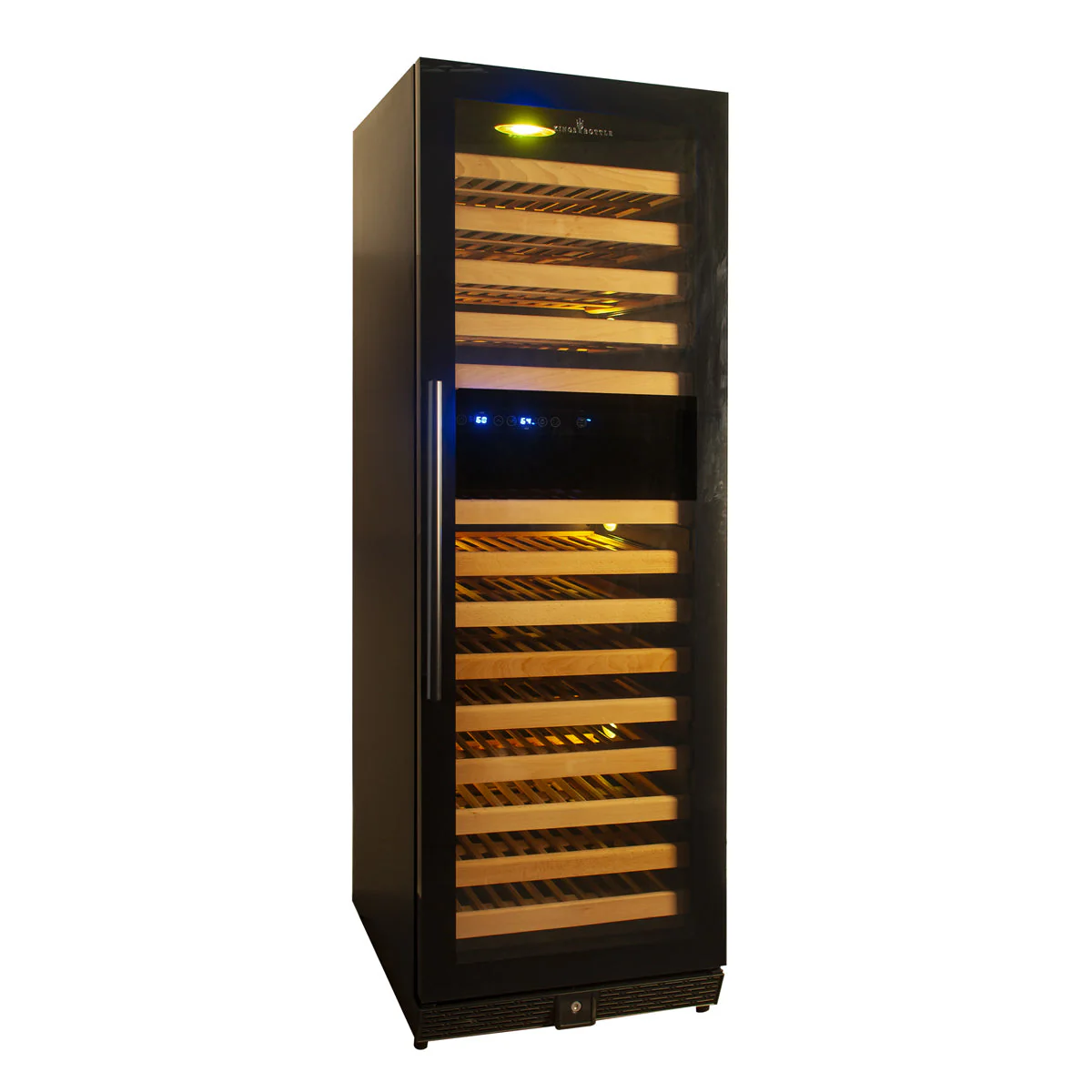 KingsBottle Tall Large Dual‑Zone Wine Refrigerator – Stainless Steel Trim
