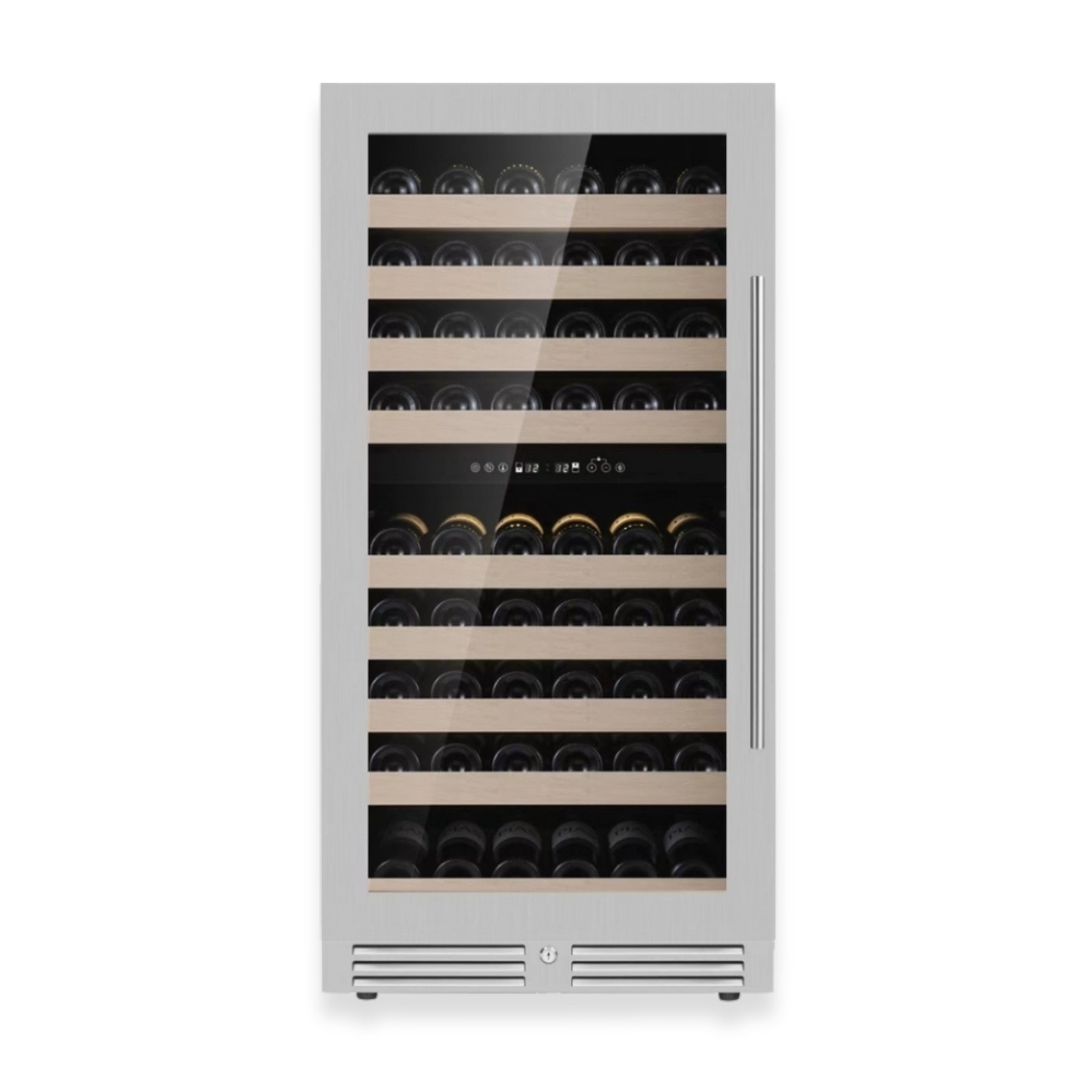 KingsBottle 47‑Inch Dual‑Zone Wine Cooler with Low‑E Glass Door