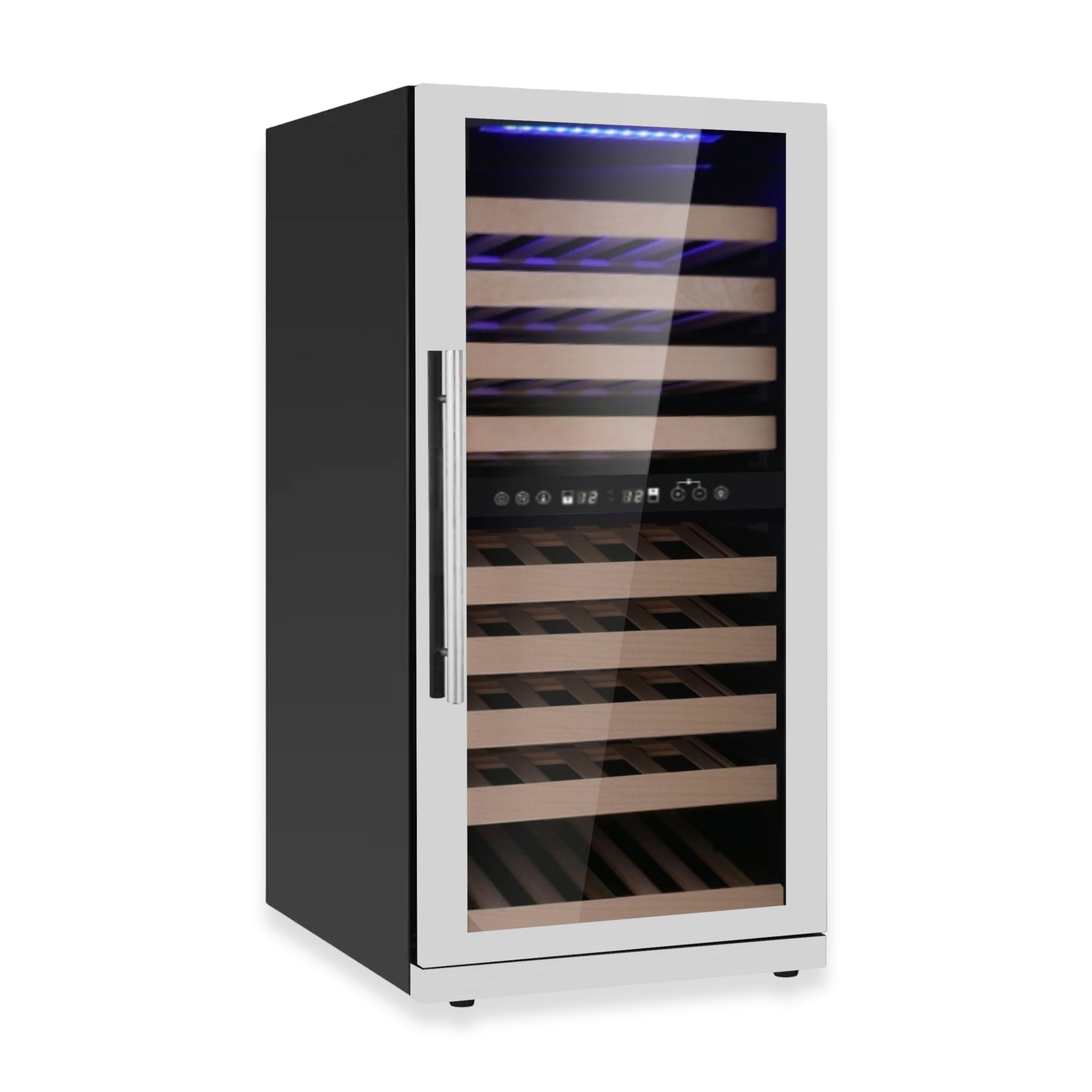 KingsBottle 47‑Inch Dual‑Zone Wine Cooler with Low‑E Glass Door