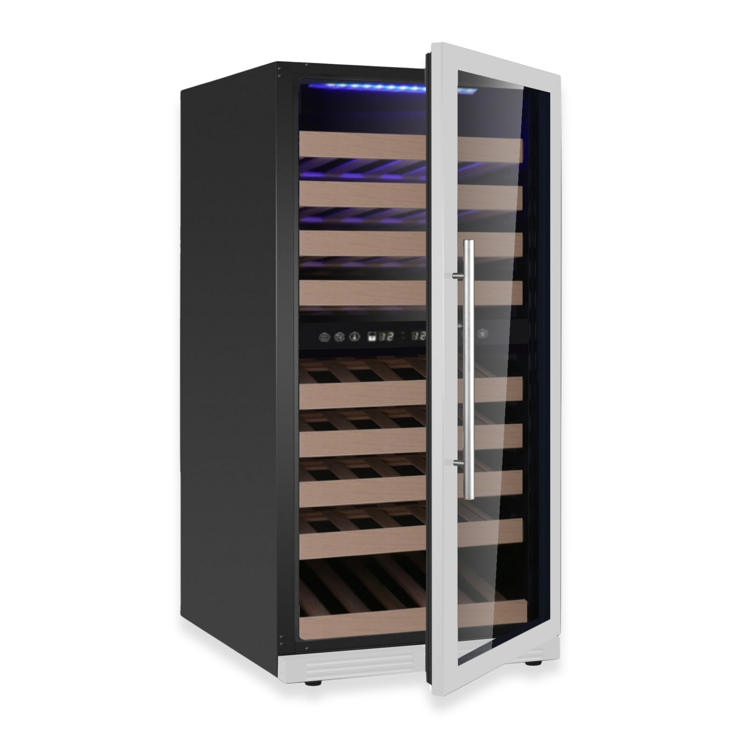 KingsBottle 47‑Inch Dual‑Zone Wine Cooler with Low‑E Glass Door