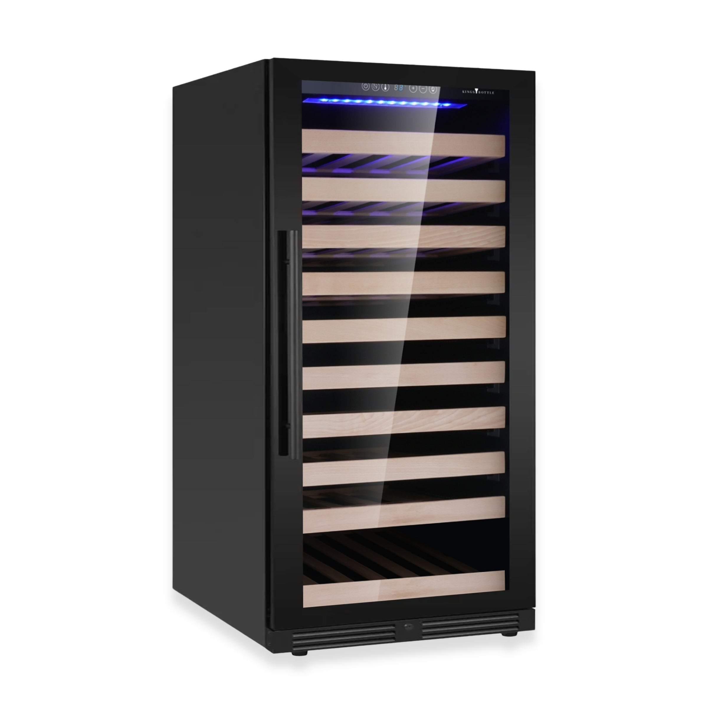 KingsBottle 47‑Inch Height Single‑Zone Wine Cooler with Low‑E Glass Door