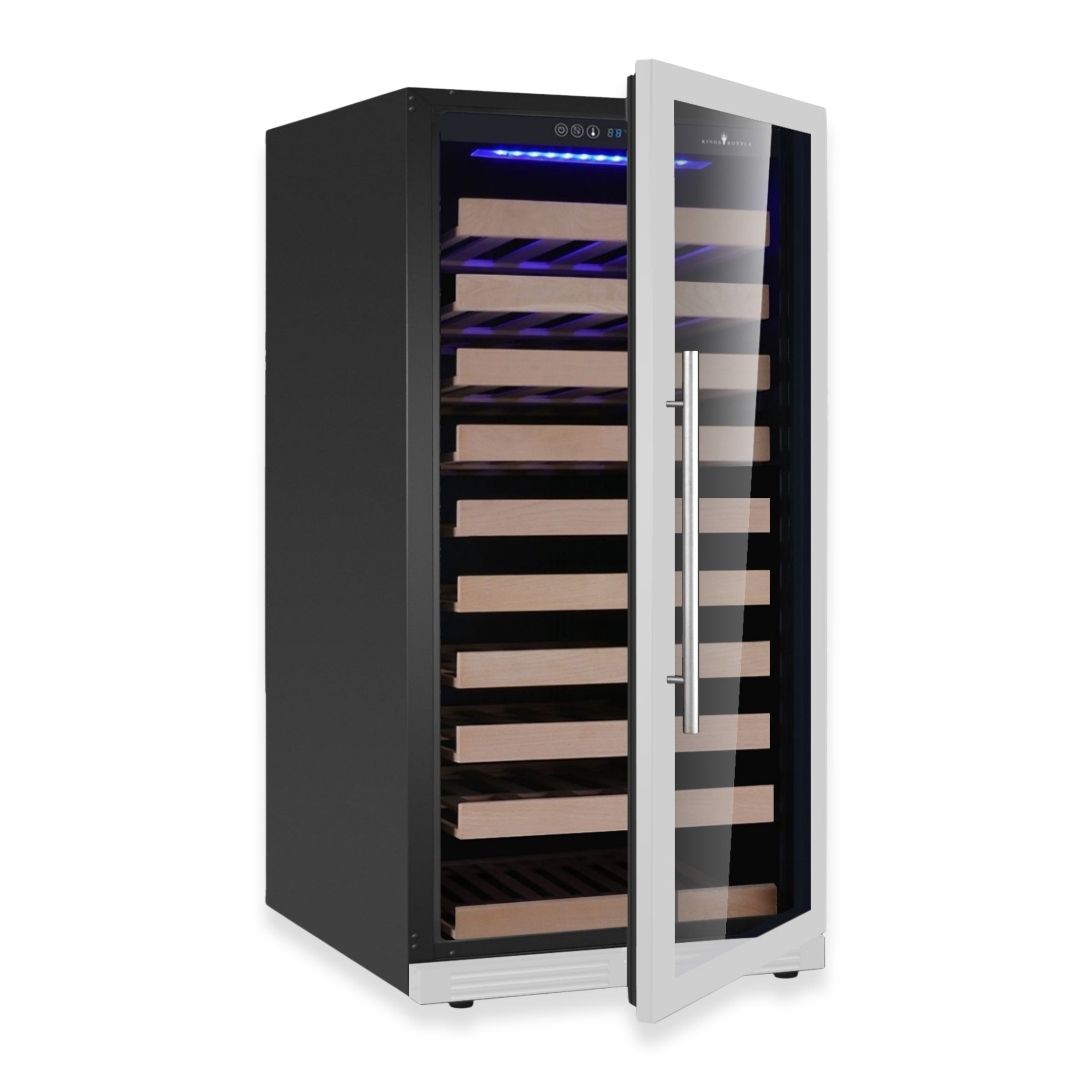 KingsBottle 47‑Inch Height Single‑Zone Wine Cooler with Low‑E Glass Door
