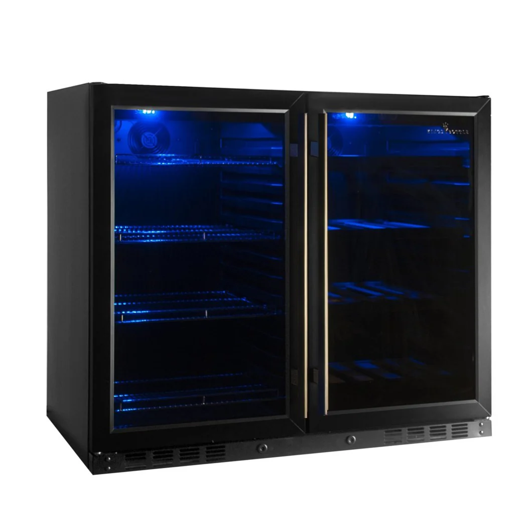 KingsBottle 39″ Under‑Counter Wine & Beer Fridge Combo