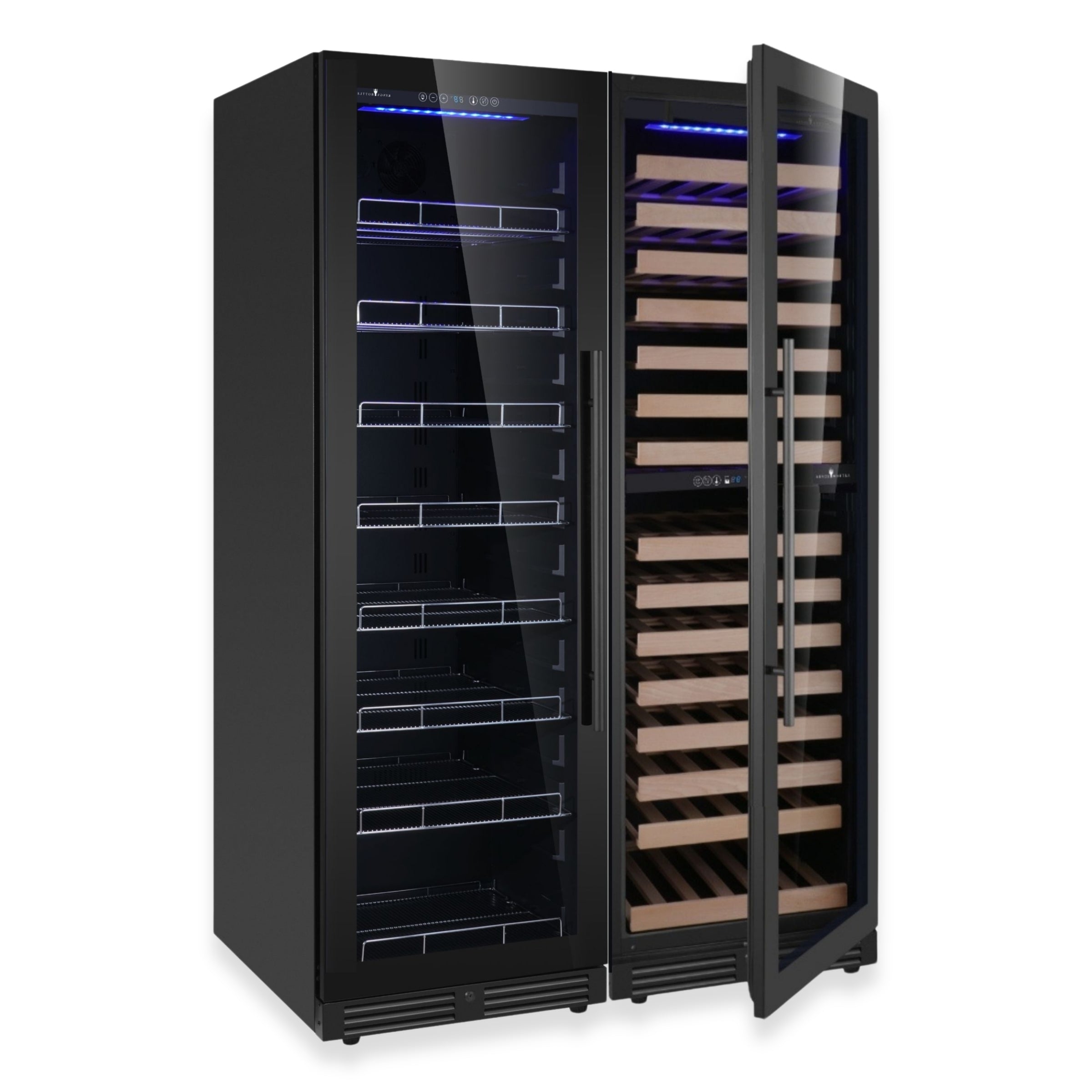 KingsBottle Upright Wine & Beverage Cooler Combo with Low‑E Glass
