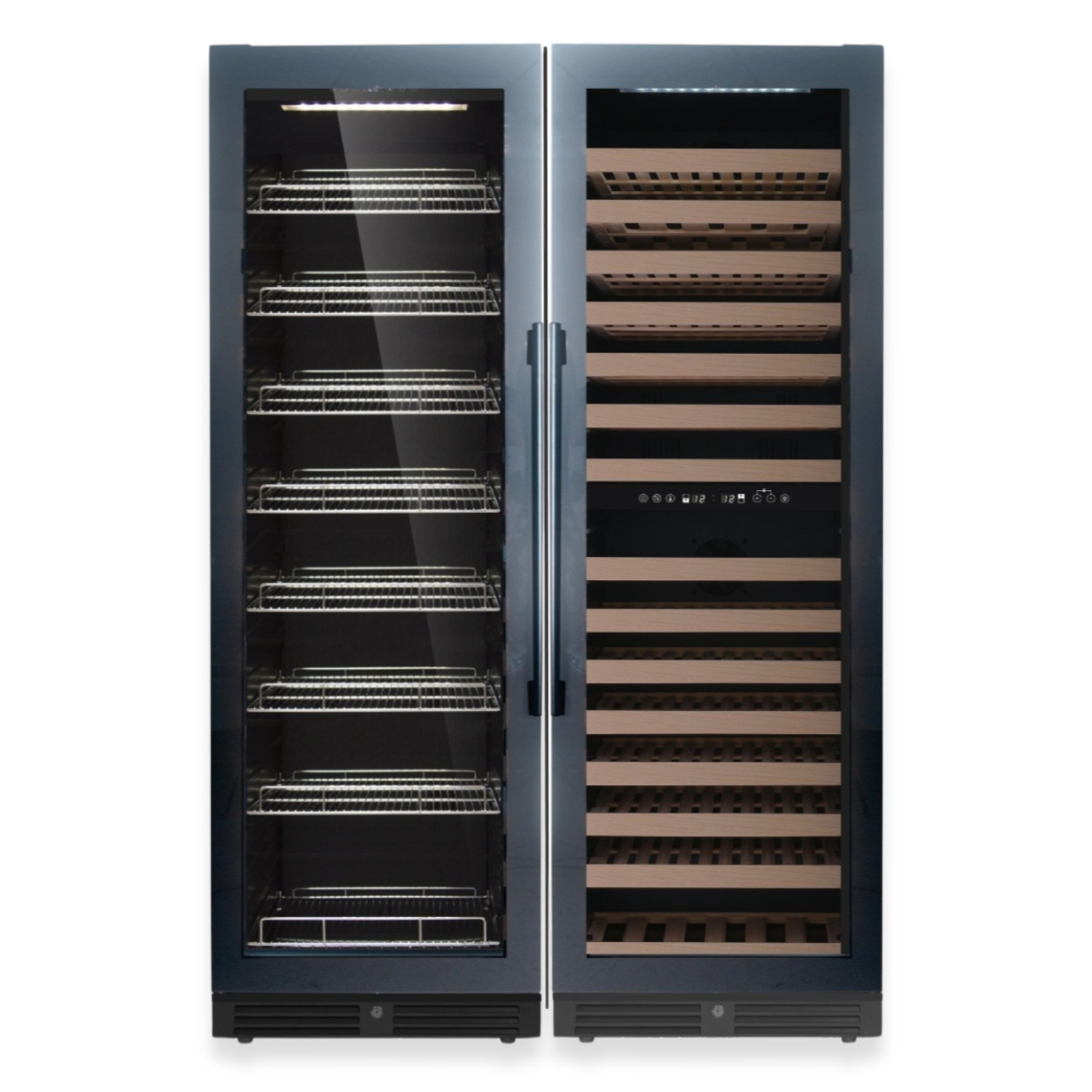 KingsBottle Upright Wine & Beverage Cooler Combo with Low‑E Glass