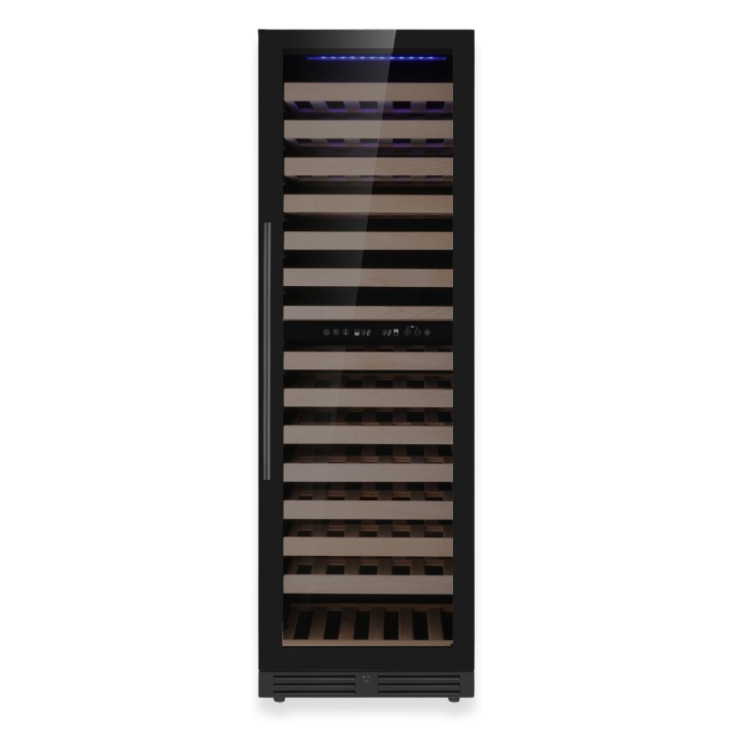 KingsBottle Upright Dual‑Zone Large Wine Cooler with Low‑E Glass Door