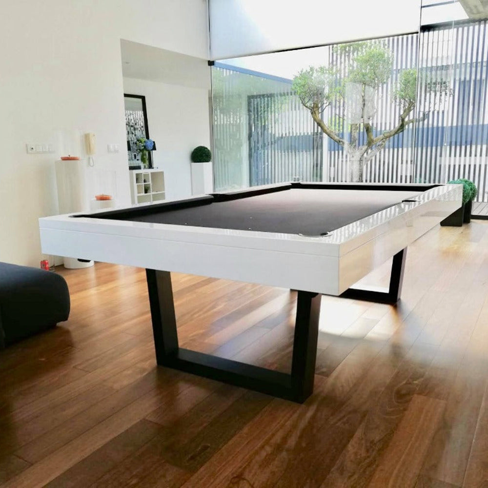 White Billiards Lorren Modern Slate Pool Table