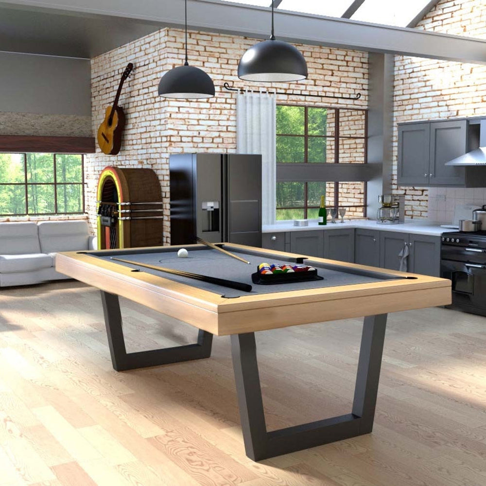 White Billiards Lorren Modern Slate Pool Table