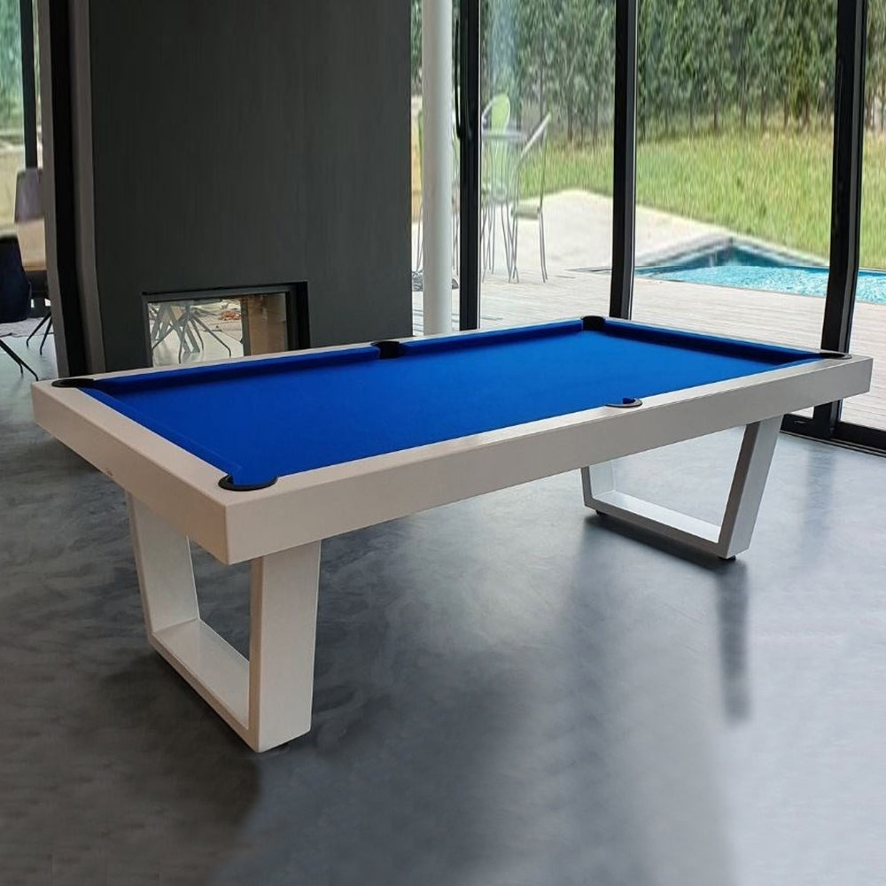 White Billiards Lorren Modern Slate Pool Table