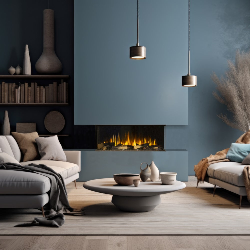 Sustainable Hearth Signal 3-Sided Linear Electric Fireplace
