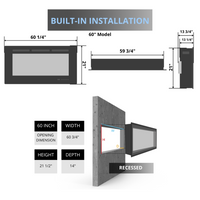 Sustainable Hearth Signal 3-Sided Linear Electric Fireplace