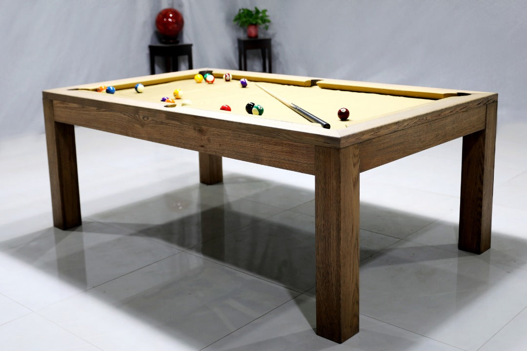 White Billiards Alpha Luxury Dining Top Pool Table
