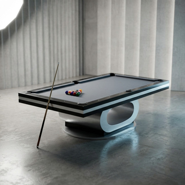 White Billiards Sierra Modern Pool Table — Studio Shot