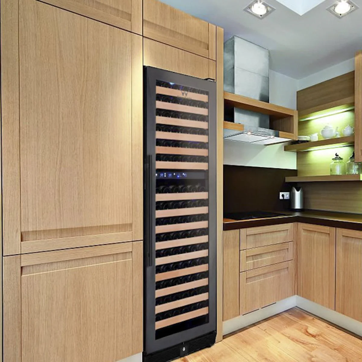 KingsBottle Tall Large Dual‑Zone Wine Refrigerator – Stainless Steel Trim