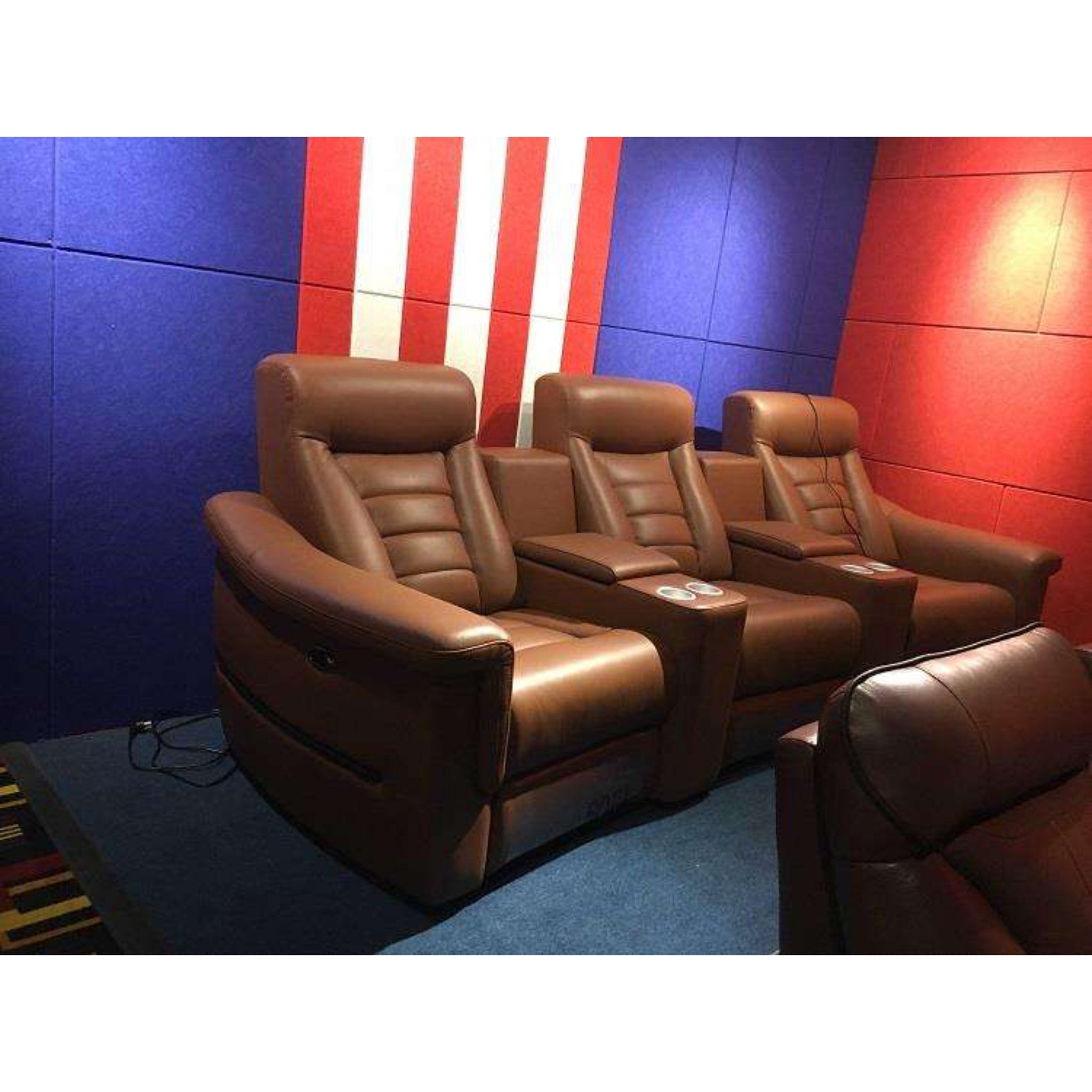 Linsen Seating LS‑876 Curved Home Theater Seating with Console